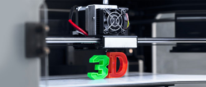 3D printer printing letters and numbers