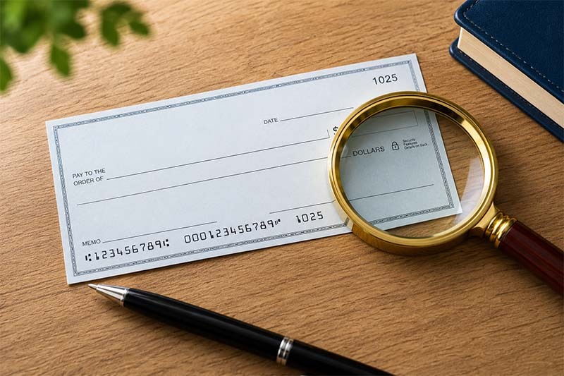 Bank check Bank check