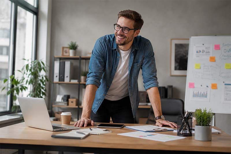 Bright and modern office workspace