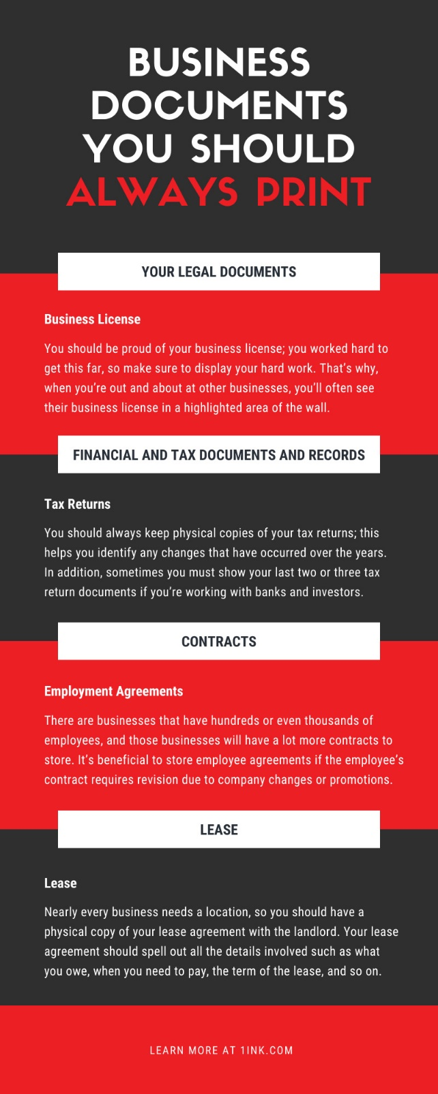Business Documents You Should Always Print