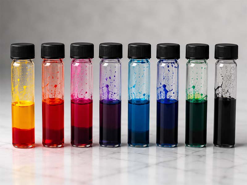 Color ink samples Color ink samples