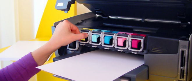 Changing printer ink cartridges