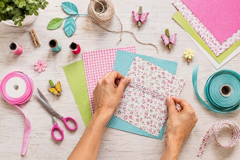 Crafting with ribbons and florals Crafting with ribbons and florals