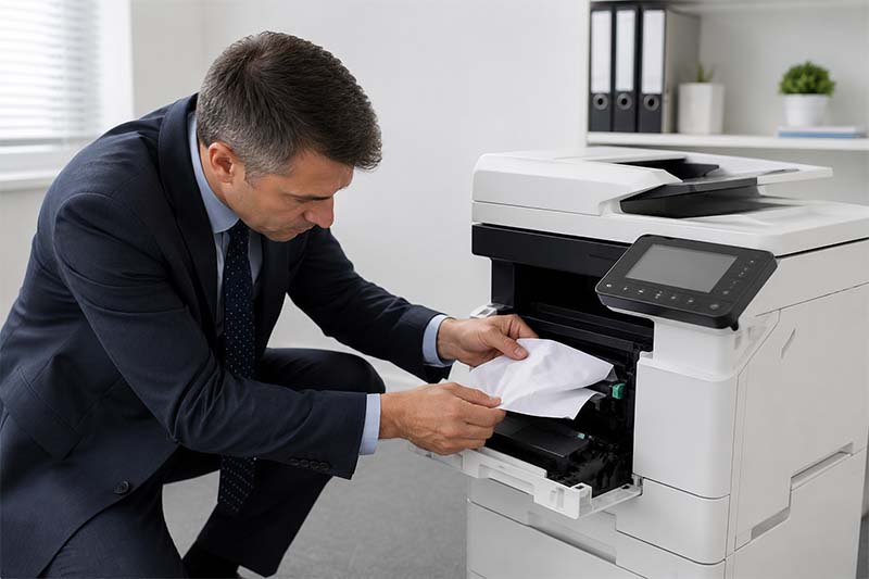 Fixing copier jam