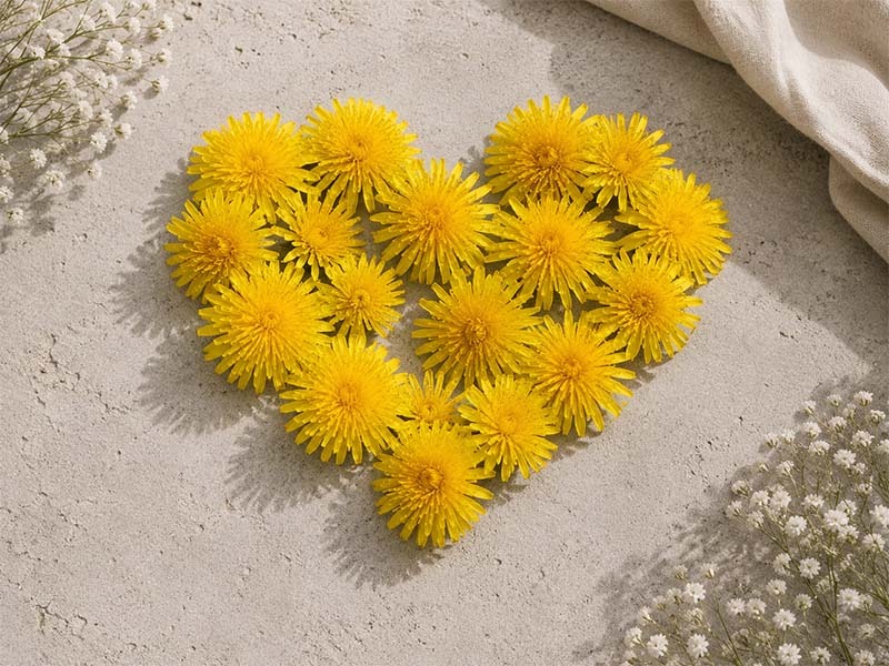Flowers in the shape of heart