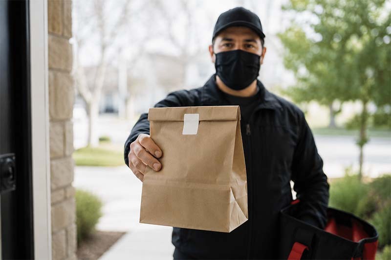 Food delivery at the doorstep Food delivery at the doorstep