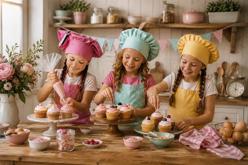 Girls baking