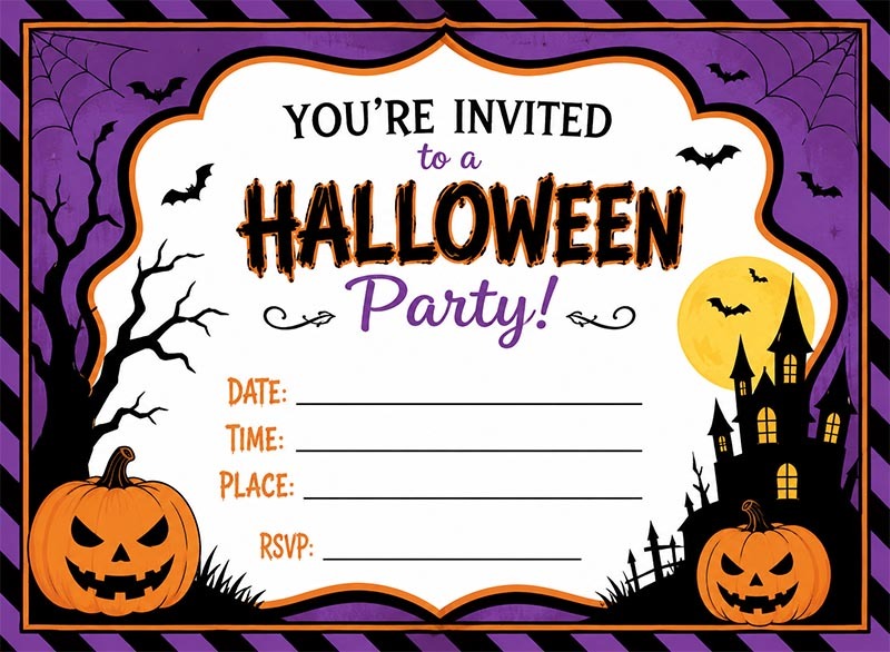 Halloween party invitation design