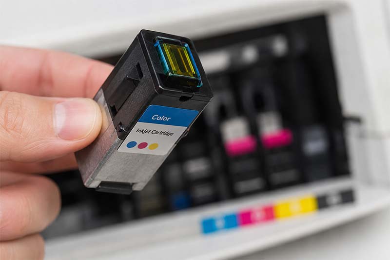 Inspecting an inkjet cartridge up close