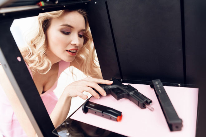 lady with a 3D printed gun