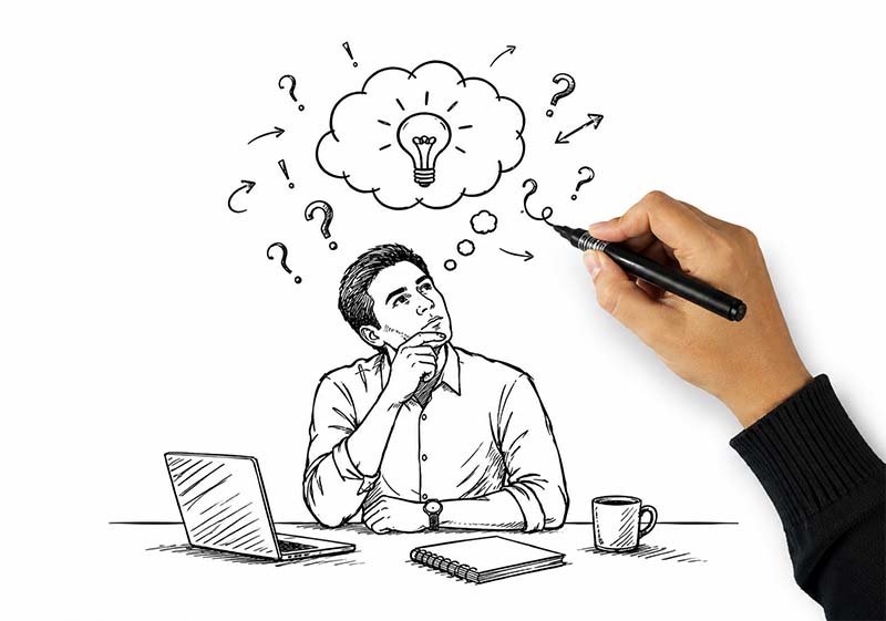 Man making decisions