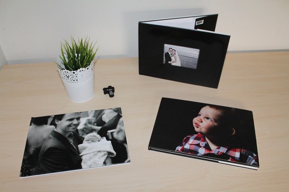 photo album and printed photographs