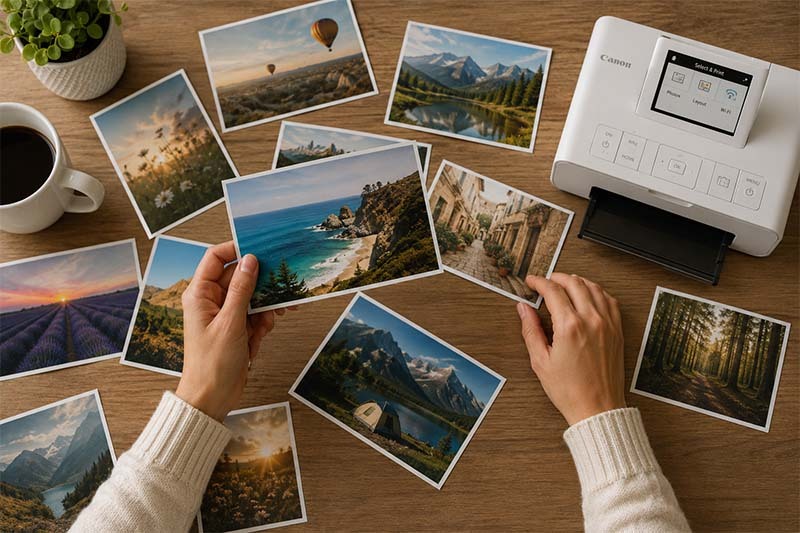 Photo printing and sorting setup