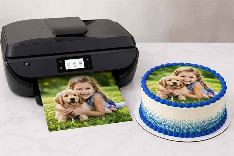 Printer and photo cake creation