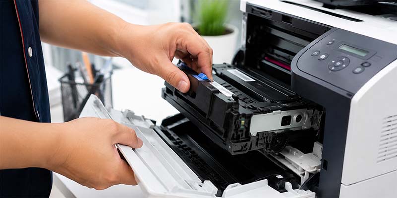 Printer maintenance in progress