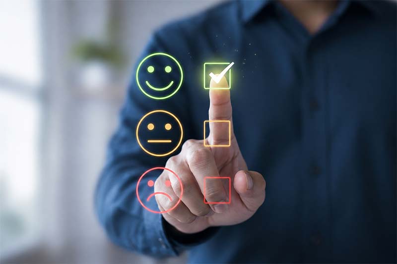 Selecting positive feedback in a modern interface