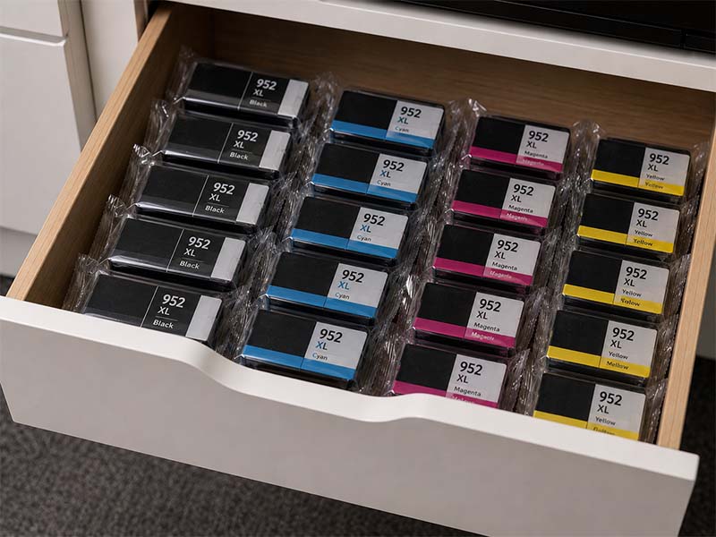 Stored ink cartridges