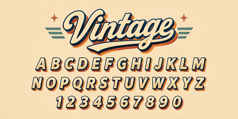 Vintage typography showcase poster Vintage typography showcase poster