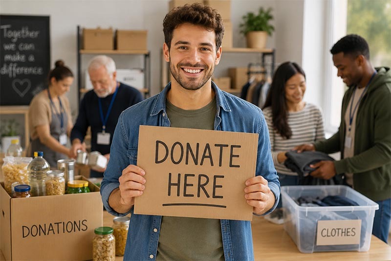 Volunteer driven donation in action