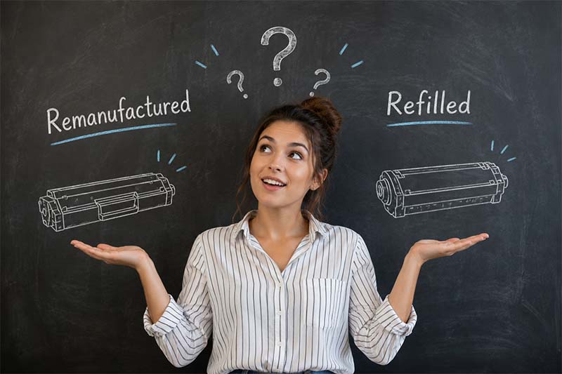 Weighing remanufactured vs refilled options
