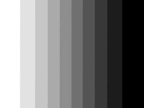 white to grey to black color scale