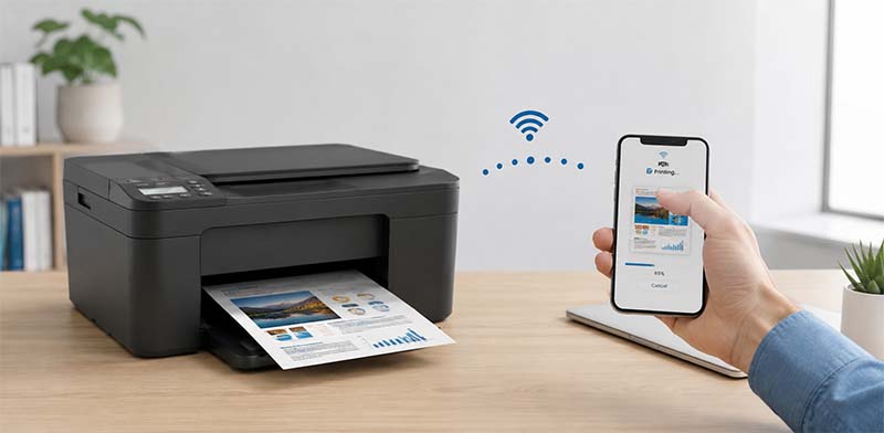 Wireless printing in a modern office Wireless printing in a modern office